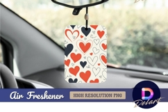 Red blue hearts pattern air freshener png Product Image 1