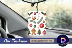 Watercolor christmas cookies and ornaments Air Freshener png Product Image 1