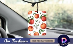Watercolor apples pattern with flowers air freshener png Product Image 1