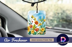 Watercolor floral illustration spring Air Freshener PNG Product Image 1
