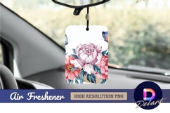 Watercolor flowers and butterflies air freshener png Product Image 1