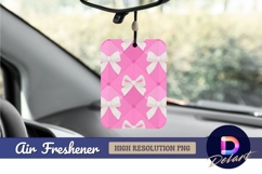 Pink pattern with white bows Air Freshener png Product Image 1