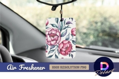 Watercolor pink peonies floral Air Freshener PNG Product Image 1