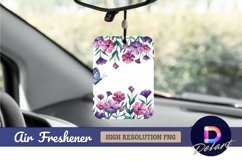 Watercolor floral frame with butterfly air freshener png Product Image 1