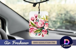 Watercolor painting of pink blossom air freshener png Product Image 1