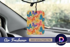 Colorful butterflies and leaves seamless Air Freshener PNG Product Image 1
