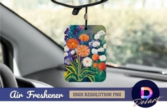 Colorful flower garden oil painting air freshener png Product Image 1