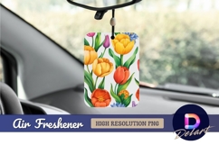 Vibrant tulips seamless pattern air freshener png Product Image 1