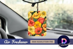 Colorful poppies seamless pattern floral Air Freshener PNG Product Image 1