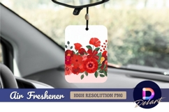 Red floral border for air freshener design Product Image 1