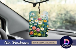 Colorful daisy flower field air freshener png Product Image 1