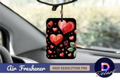 Watercolor hearts valentines day pattern Air Freshener Product Image 1