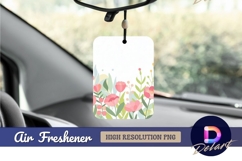 Pink floral border decoration with air freshener png Product Image 1