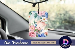 Watercolor flower background air freshener png Product Image 1