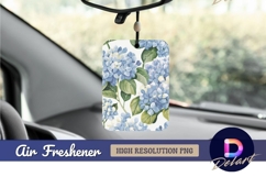 Watercolor blue hydrangea flower seamless Air Freshener PNG Product Image 1