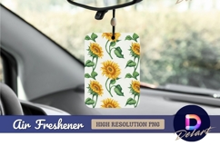 Watercolor sunflower floral seamless Air Freshener PNG Product Image 1