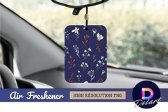 Floral pattern on navy background Air Freshener PNG Product Image 1