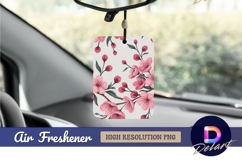 Pink cherry blossom elegant watercolor Air Freshener PNG Product Image 1