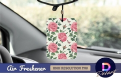 Pink rose and butterfly Air Freshener PNG Product Image 1