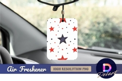 Red black stars polka dot pattern Air Freshener Png Product Image 1