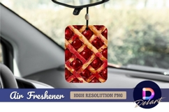 Delicious cherry pie close up food Air Freshener PNG Design Product Image 1