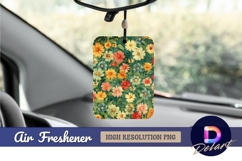 Vintage floral meadow wallpaper Air Freshener PNG Design Product Image 1
