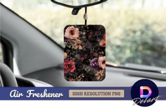 Dark floral watercolor Air Freshener PNG Design Product Image 1