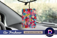 Colorful floral pattern background Air Freshener PNG Design Product Image 1