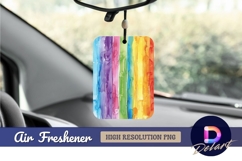 Watercolor stripes rainbow Air Freshener PNG Design Product Image 1