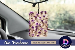 Purple flowers with dried herbs Air Freshener PNG Design Product Image 1