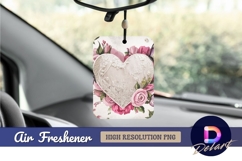 Heart with lace roses and butterflies Air Freshener Product Image 1