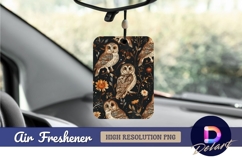 Rustic owls and floral Air Freshener PNG Design Product Image 1