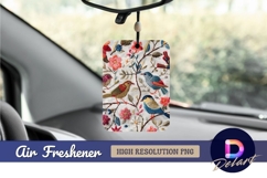 Embroidered birds and flowers Air Freshener PNG Design Product Image 1