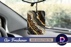 Abstract gold veins in dark marble Air Freshener PNG Design Product Image 1