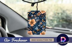 Floral pattern with bees Air Freshener PNG Design Product Image 1