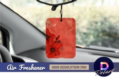 Red floral texture background Air Freshener PNG Product Image 1