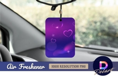 Hearts stars swirls purple romantic background Air Freshener Product Image 1