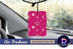 Pink celestial sun moon stars Air Freshener Sublimation Product Image 1