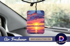 Artistic sunset over water and mountains Air Freshener Product Image 1