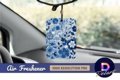 Blue embroidered flowers air freshener png Product Image 1