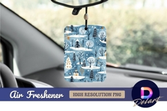 Winter forest trees seamless pattern Air Freshener PNG Product Image 1