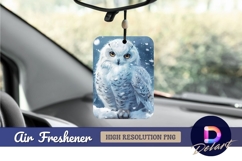Winter snowy owl illustration air freshener png Product Image 1