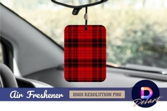 Red and black tartan pattern Air Freshener PNG Product Image 1