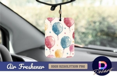 Watercolor balloons seamless pattern Air Freshener PNG Product Image 1