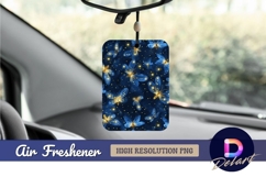 Blue butterflies with golden light Air Freshener PNG Product Image 1