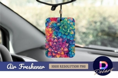 Vibrant colorful flowers Air Freshener PNG Product Image 1