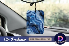 Blue agate with gold accents artistic Air Freshener PNG Product Image 1