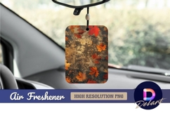 Autumn leaves on distressed rustic Air Freshener PNG Product Image 1