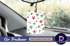 Red and green star christmas Air Freshener PNG Product Image 1