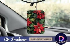 Poinsettia pattern holiday season Air Freshener PNG Product Image 1